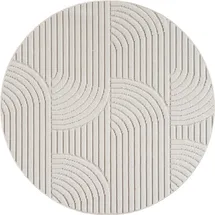 Ayyildiz Flachgewebeteppich Helix 2201 Creme Ø 120 cm