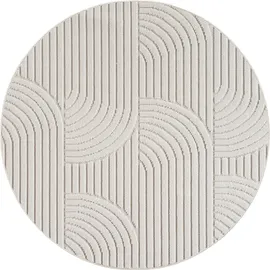 Ayyildiz Flachgewebeteppich Helix 2201 Creme Ø 120 cm