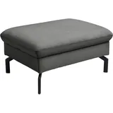 die planbar Hocker PN-EM20028 Glattleder 87 x 45 x 65 cm Grau/Schwarz