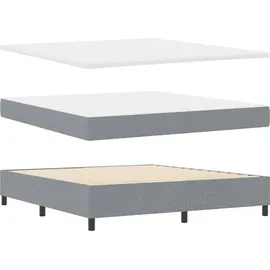 vidaXL Boxspringbett 180 x 200 cm Hellgrau