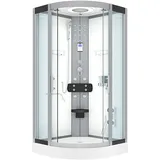 AcquaVapore Komplettdusche Duschkabine Fertigdusche Dusche D58-00T0-EC 80x80 cm mit 2K Scheiben Versiegelung