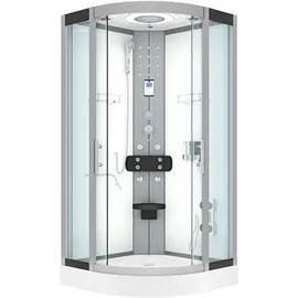 AcquaVapore Komplettdusche Duschkabine Fertigdusche Dusche D58-00T0-EC 80x80 cm mit 2K Scheiben Versiegelung