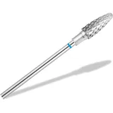 HM-Fräser Zapfenform aus Hartmetall mit Mittlerer Kreuzverzahnung Hornhautentferner Pediküre Aufsatz Nailart Schleifer für Acryl und Gelnägel Maniküre Bit für alle gängigen elektrischen Schleifgeräte