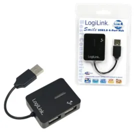 Logilink USB 2.0 Hub 4-Port Smile 4 Port Schwarz