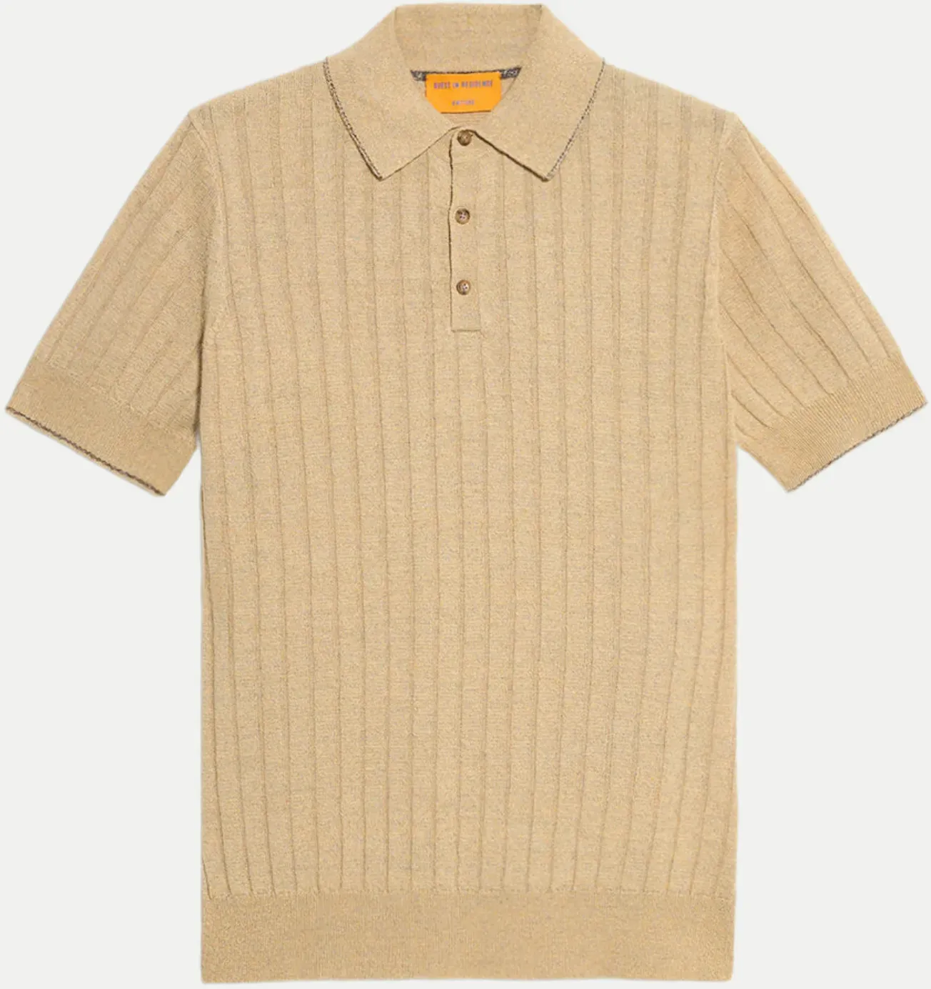 Teddy Polo Seiden-Leinen-Mischung Beige M