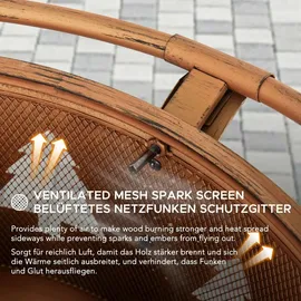 Sunjoy Feuerschale Askja Ø 76 cm Kupfer