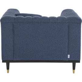 Home Affaire Cocktailsessel HOME AFFAIRE "Chamby New Sessel", blau, B:100cm H:71,5cm T:85cm, Bouclé (100% Polyester), Sessel, Cocktailsessel, im Bouclé-Strukturbezug mit Steppung im Lehnenbereich