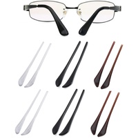 CUHZA 6 Paare Silikon Antirutsch Überzüge, Brillen Antirutsch, Antirutsch Brillenbügel Reparatur, Brillen Endkappen, Brillen Antirutsch Überzüge, für Sportbrillen Sonnenbrille Lesebrillen