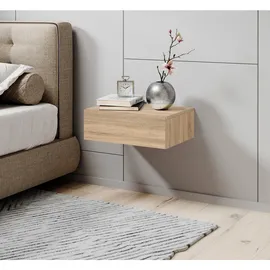 Stella Trading Livetastic Nachtschrank, Sonoma Eiche, Holzwerkstoff, 1 Schubladen, 42x14x30 cm Schlafzimmer, Nachttische
