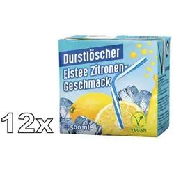 Durstlöscher Eistee Zitrone Erfrischungsgetränk 12x500ml