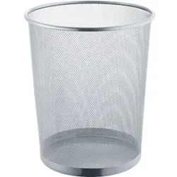 helit Papierkorb "the circle network", 23 Liter, Pulverbeschichteter Mesh-Papierkorb in zeitlosem, modernem Design, Farbe: silber