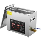 Vevor Ultraschallreiniger Ultraschall Edelstahl-Reinigungsgerät 349 W, 6 L Ultraschallreinigungsgerät mit Digitaler Anzeige 0-30 Min, Reinigung Ultraschall für Schmuck, Brillen, Uhren usw.