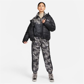 Nike Womens Hooded Jacket Sportswear Therma-Fit Repel, Black/Black/White, XL