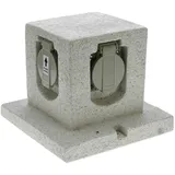 Heitronic Gartensteckdose 5 m Grau 4 St.