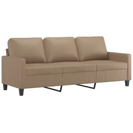 vidaXL 3-Sitzer-Sofa Cappuccino-Braun 180 cm Kunstleder