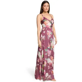 Vera Mont Abendkleid V-Ausschnitt Dunkelrot/Pink 34