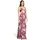 Vera Mont Abendkleid V-Ausschnitt Dunkelrot/Pink 34