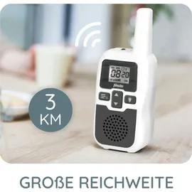Alecto DBX-80 - Babyphone mit Reichweite von bis zu 3.000 Metern, weiß/anthrazit - Weiß,