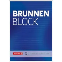 Brunnen Briefblock A4 liniert 50 Blatt Blau
