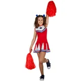 Boland - Kinderkostüm Cheerleader, kurzes Kleid, Faschingskostüm für Mottoparty, Halloween oder Karneval, Football, 7-9 Jahre