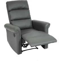 MCW Fernsehsessel J96 Kunstleder 84 x 104 x 0 cm Grau mit Liegefunktion