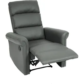 MCW Fernsehsessel J96 Kunstleder 84 x 104 x 0 cm Grau mit Liegefunktion