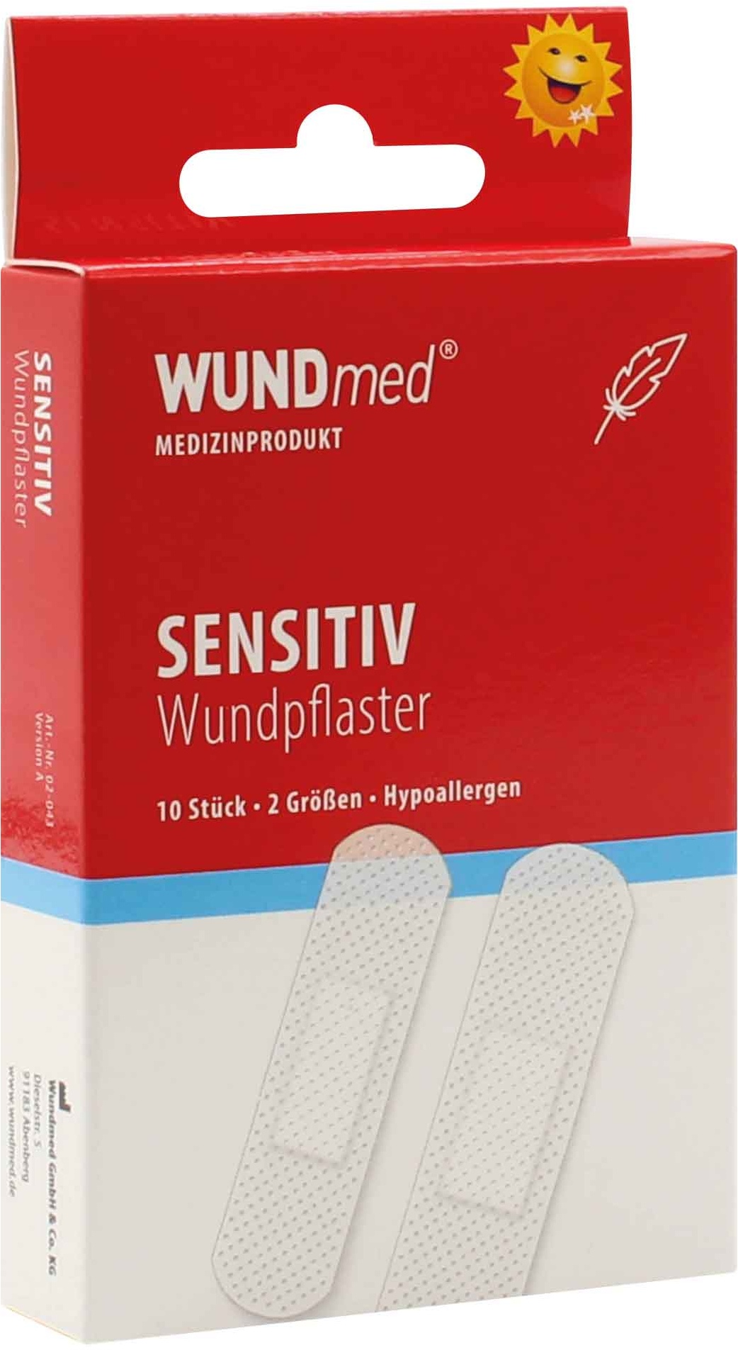 WUNDmed® Pflasterstrips sensitive-hypoallergen 24 x 10 Stück/Packung