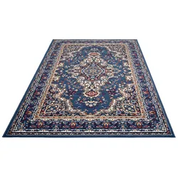 affaire Teppich »Oriental«, rechteckig, Orient-Optik, mit Bordüre, Teppich, Kurzflor, Weich, Pflegeleicht, 72091647-6 hellblau 7 mm