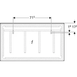 Geberit Xeno2 Lichtspiegel mit indirekter Beleuchtung 500.519., 1200x710x55mm, 500519001