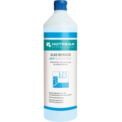 HOTREGA® PROFESSIONAL ECO Glasreiniger, Fensterreiniger mit Ammoniak-Reinigungsverstärker, 1 Liter - Flasche