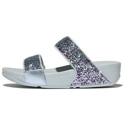 Pantolette FITFLOP "LULU", Damen, Gr. 38, zartblau multi, Synthetik, modisch, Schuhe, Keilsandale, Sommerschuh in schmaler Form