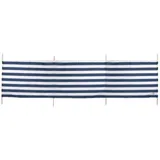 Bo-Camp Strand Windschutz, 350x90cm, blau/weiß