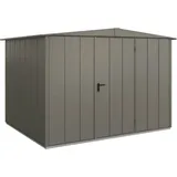 Metall-gerätehaus Berry Modern Mit Satteldach Typ 3, 324 X 248 Cm, Quarzgrau, 8 M2, 1-flüglige Tür - Hörmann