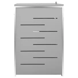 vidaXL Mülltonnenbox für 3 Tonnen 207 x 77,5 x 115 cm grau 149560