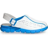 Abeba Dynamic 7312, OB Clog weiß/blau Gr. 42