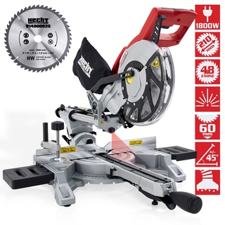 Kapp und Gehrungssäge 1800W 230V 4900 U/min Laser Zug Gehrungs Säge Blatt 210mm