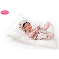 Antonio Juan Muñecas Puppe Neugeborenes Baby Babypuppe „Pipo“ – 42 cm – mit Decke & Mütze
