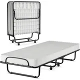 Costway 80x190cm Gästebett Mit Memoryschaum-matratze, Auf Rädern, Klappbar, Klappbett Bis 120 Kg, Tragbar