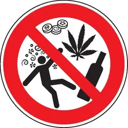 Dreifke® Verbotsschild, Für Personen im Rauschzustand verboten, praxisbewährt, Kunststoff, Ø200mm