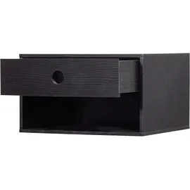 Woood Hängenachtschrank Nancy 30 x 30 x 20 cm Schwarz