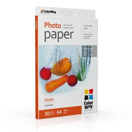 Colorway Mattes Fotopapier, 50 Blatt, A4, 190 g/m2