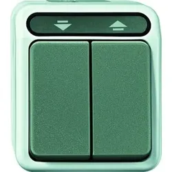 Jalousietaster AP AQUASTAR lgr mt IP44 Wippe Textfeld/Beschriftungsfläche 1p