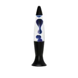 Licht-Erlebnisse Retro Lavalampe Blau Schwarz H:40cm G9 inkl.