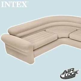 Intex Innen-ecksofa - Beige - 257x203x76 cm