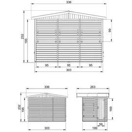 TIMBELA M150B 2,00 x 3,00 m Natur