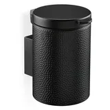 Relaxdays Kosmetikeimer Wandmontage, 3 Liter, Absenkautomatik, Inneneimer, Metall, runder Badezimmer Mülleimer, schwarz
