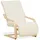 Homestyle4u Relaxsessel Natur Textil 66 x 94 x 62 cm Beige mit Kissen
