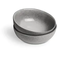 Springlane Müslischale Misty Cliff 2er-Set, Steingut, Grau