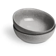 Springlane Müslischale Misty Cliff 2er-Set, Steingut, Grau