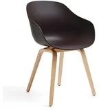 HAY - About A Chair AAC 222, Eiche lackiert / raisin 2.0 (Kunststoffgleiter)